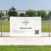 Zakelijke QR-code Reclame Wit Spandoek (Insitu)