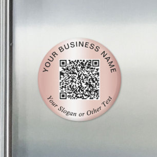 Zakelijke QR-code Rose Goud Promotie Magneet