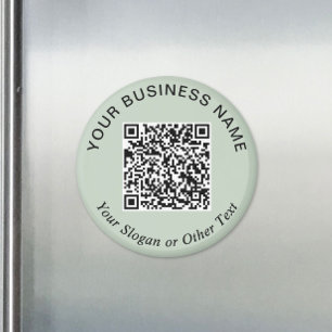Zakelijke QR-code Sagegroene Promotie Magneet