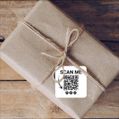 Zakelijke QR-code Scan me Vierkante Sticker