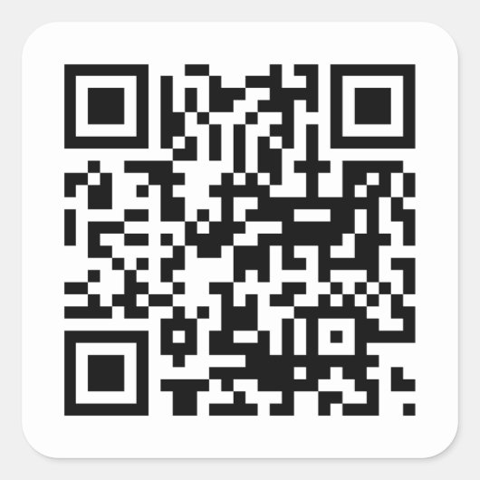 Zakelijke QR-code Vierkante Sticker (Voorkant)