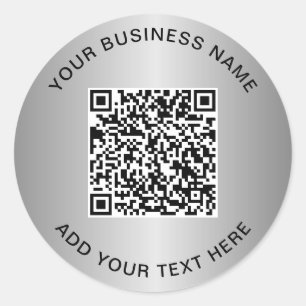 Zakelijke QR-code zilver stickers rol