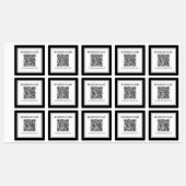 Zakelijke QR-code | Zwart & Wit Labels (Vel)