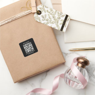 Zakelijke QR-promotiecode Vierkante Sticker