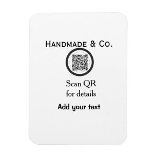 Zakelijke QR-scan van handgemaakte bedrijf details Magneet