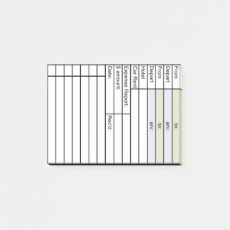 Zakelijke reisdienst en kostendrager post-it® notes