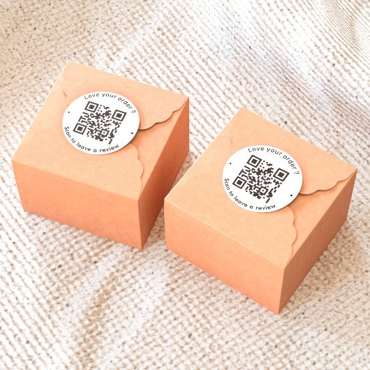 Zakelijke Review met QR-code Ronde Sticker
