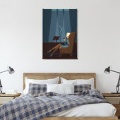 Zakelijke rokerroker Cigar Canvas Afdruk (Insitu (Slaapkamer))