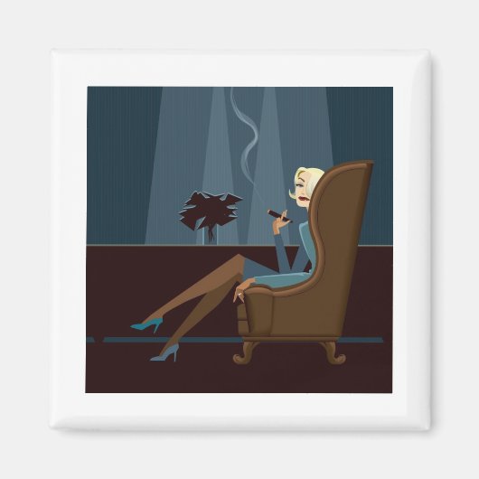 Zakelijke rokerroker Cigar Magneet (Voorkant)