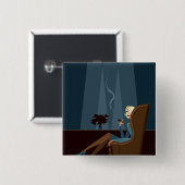 Zakelijke rokerroker Cigar Vierkante Button 5,1 Cm (Voorkant /achterkant)