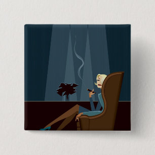 Zakelijke rokerroker Cigar Vierkante Button 5,1 Cm