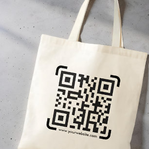 Zakelijke Scan Me QR Code Website Modern Eenvoudig Tote Bag