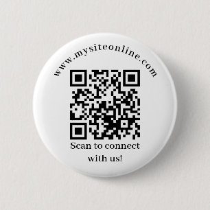 Zakelijke scanbare QR-code Ronde Button 5,7 Cm