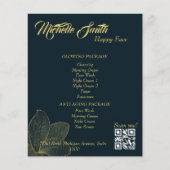 Zakelijke Servicemenu Estheetician Qr Code Flyer (Voorkant)