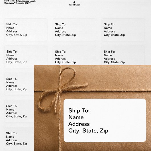 Zakelijke simpele kunst Persoonlijk verzendadres Etiket