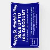Zakelijke Sint Patrick Sale op Blauwe Rechthoek Spandoek (Verticaal)