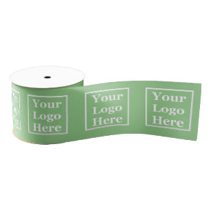 Zakelijke Sjabloon Slaat uw Logo hier Grosgrain Lint