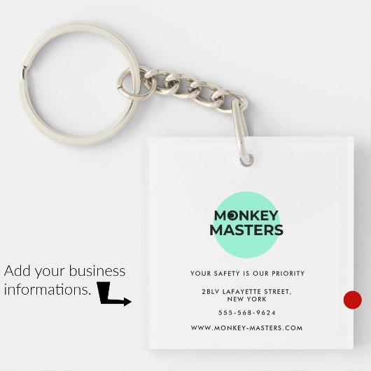 Zakelijke sleutelhangers minimalistisch alles wit