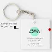 Zakelijke sleutelhangers minimalistisch alles wit