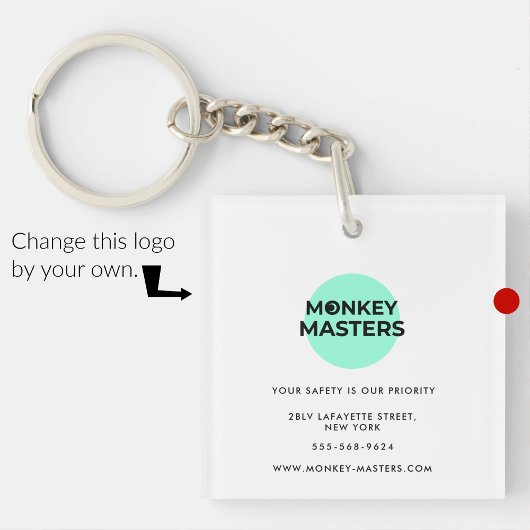 Zakelijke sleutelhangers minimalistisch alles wit