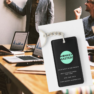 Zakelijke sleutelhangers minimalistisch alles zwar