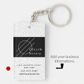 Zakelijke sleutelhangers minimalistisch wit zwart