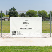 Zakelijke sociale media QR-code Adverteren Wit Spandoek (Insitu)