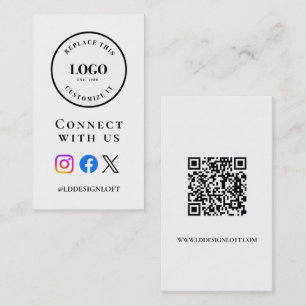 Zakelijke sociale media QR-code website Aangepaste Visitekaartje
