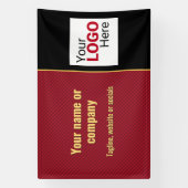 Zakelijke streep in rood / zwart - Slim bedrijf Spandoek (Verticaal)