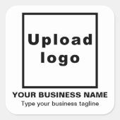 Zakelijke Tagline op White Square Sticker (Voorkant)