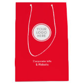 Zakelijke tas met Logo en Bedrijfsgegevens Medium Cadeauzakje (Voorkant)