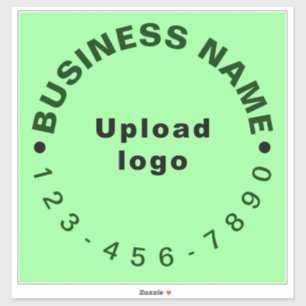 Zakelijke telefoon op licht groen groot vierkant v sticker