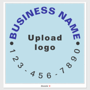 Zakelijke telefoon op lichtblauw groot vierkant vi sticker