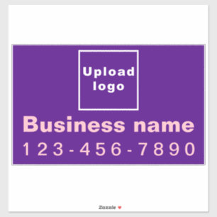 Zakelijke telefoon op Paarse grote rechthoek Vinyl Sticker