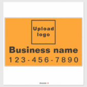 Zakelijke telefoon op Sinaasappel Large Rectangle  Sticker (Vel)