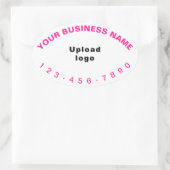 Zakelijke telefoonnummers Roze Teksten op wit Ovale Sticker (Tas)