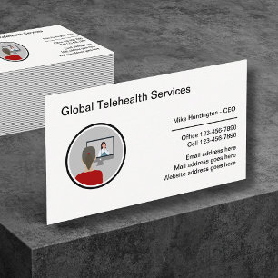Zakelijke Telehealth Medische Bedrijfsvoering Visitekaartje