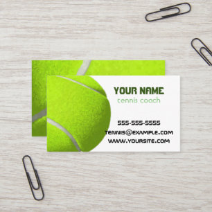zakelijke tenniscoach Visitekaartje