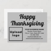 Zakelijke Thanksgiving grijs vakantie Briefkaart (Voorkant / Achterkant)