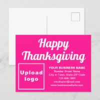 Zakelijke Thanksgiving Roze Vakantie Briefkaart
