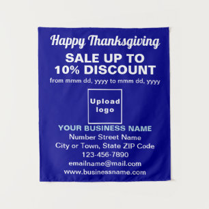 Zakelijke Thanksgiving Sale op Blauwe Wandtapijten Wandkleed