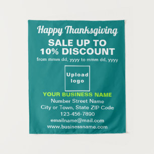 Zakelijke Thanksgiving Sale op groene wandtapijten Wandkleed
