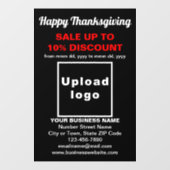 Zakelijke Thanksgiving te koop op Black Window Cli Raamsticker (Vel)