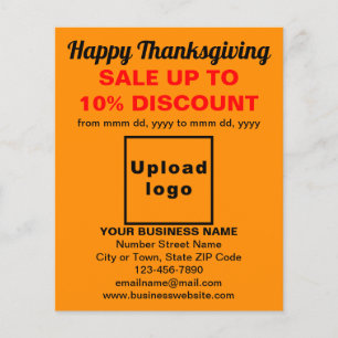 Zakelijke Thanksgiving Verkoop op Sinaasappel Colo Flyer