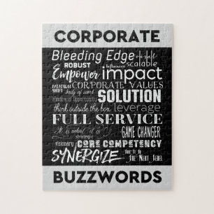 Zakelijke trefwoorden Business Jargon Typografie A Legpuzzel