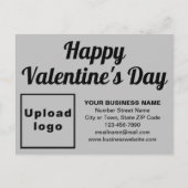 Zakelijke Valentijn grijs vakantie Briefkaart (Voorkant)