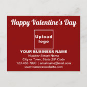 Zakelijke Valentijn groet op rood Briefkaart (Voorkant)