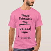 Zakelijke Valentijn Groet op Roze T-shirt (Voorkant)