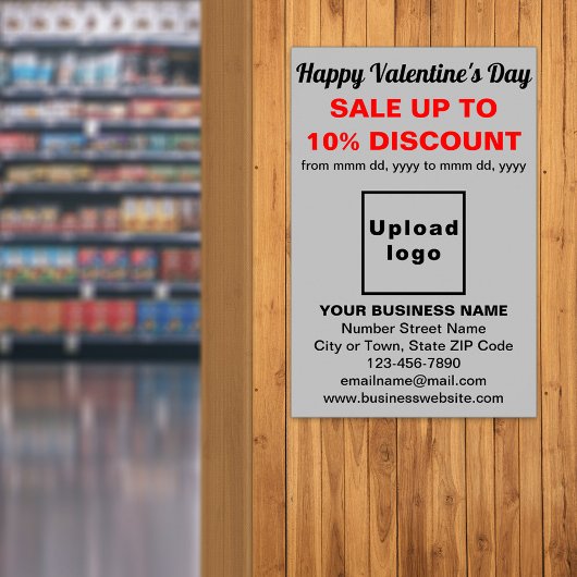 Zakelijke Valentijn te koop op grijs Poster