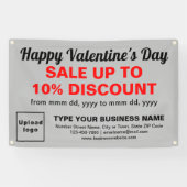 Zakelijke Valentijn Verkoop op Grijze Rechthoek Ba Spandoek (Horizontaal)